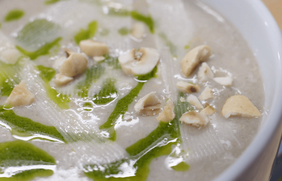 Cream of Mushroom Soup with Hazelnuts