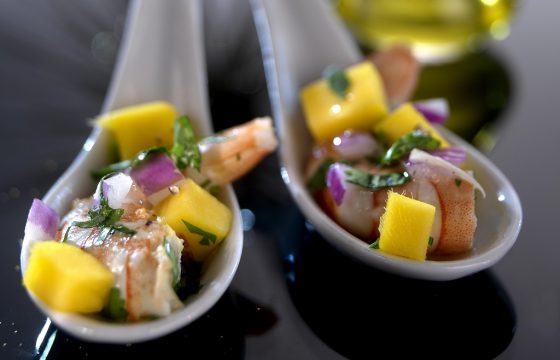 King prawn ceviche with mango