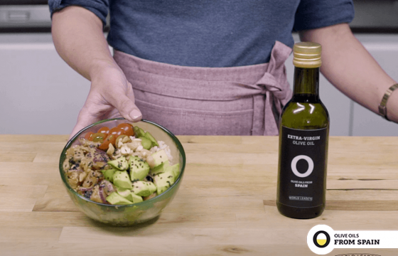 “Poke” salad with lemon and Olive Oil dressing